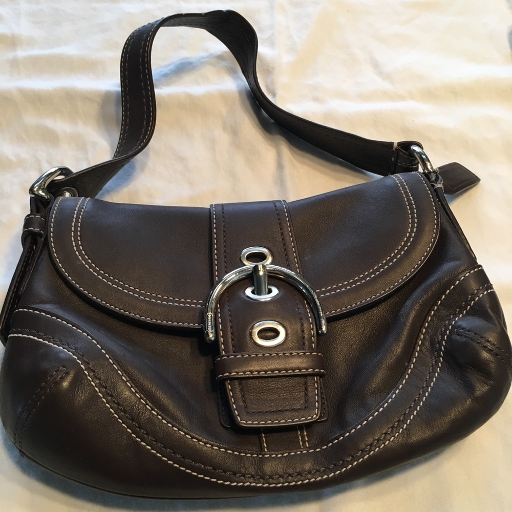 Brown leather Coach bag